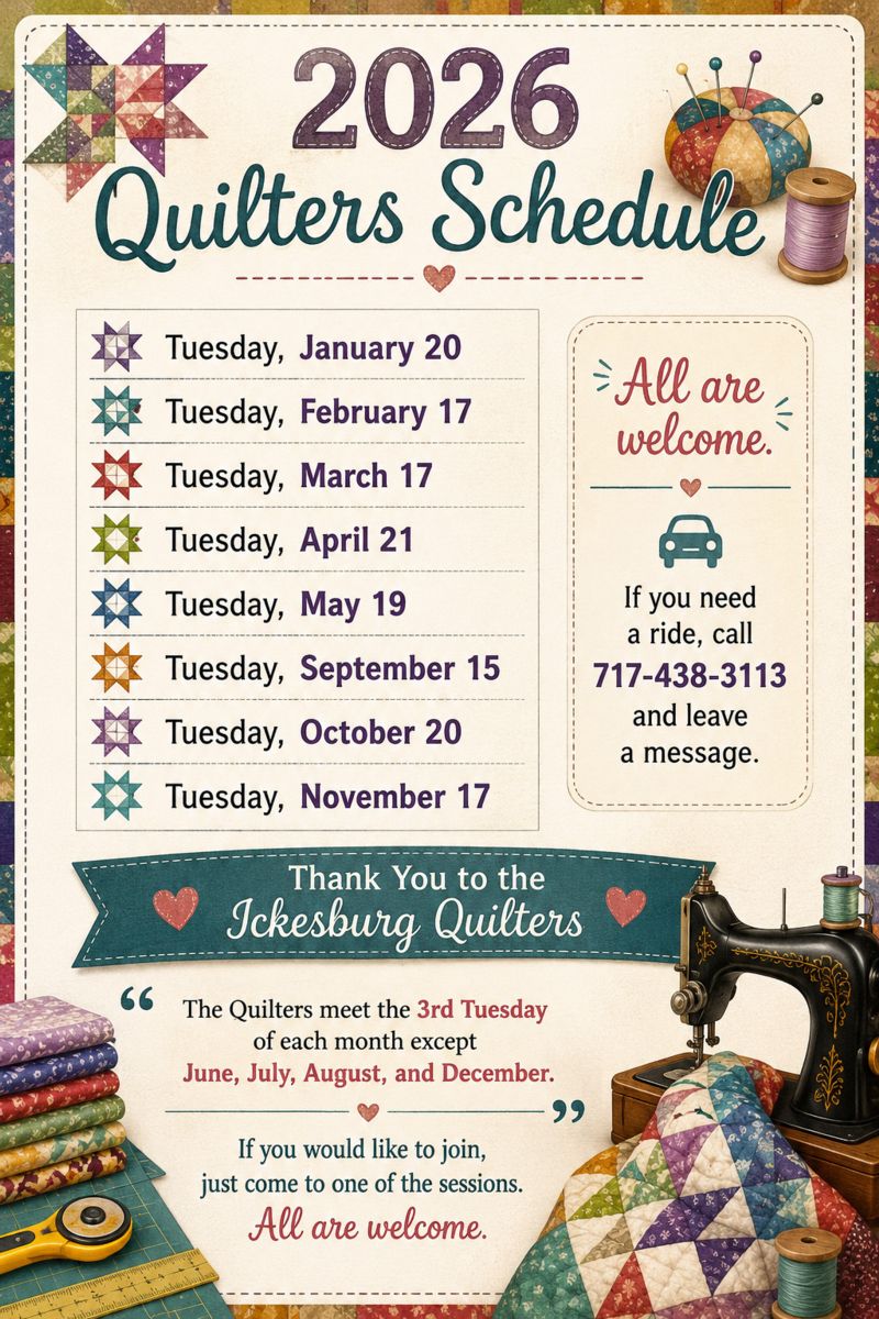 Quilters Schedule